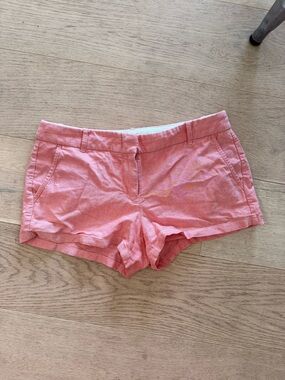 J. Crew Coral Pink High-Waist Tailored Shorts